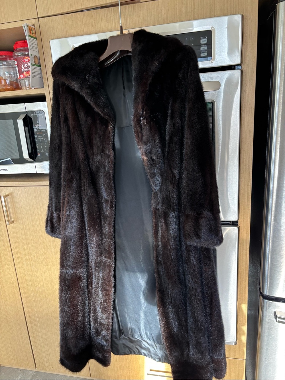 Long Dark Brown Full-Length Mink Coat